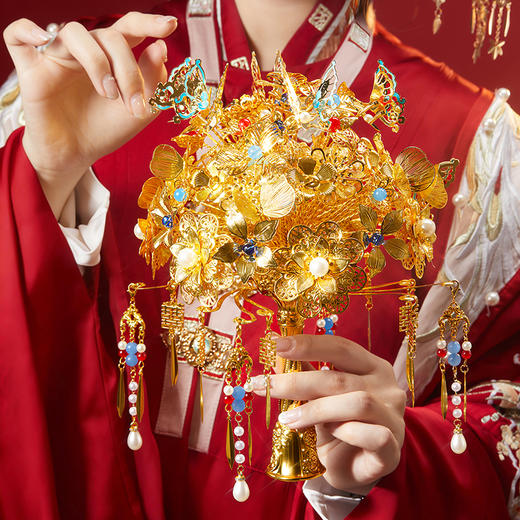 【故宫礼品】百喜相逢金属手捧花新婚结婚订婚礼物送新娘新人实用 商品图5