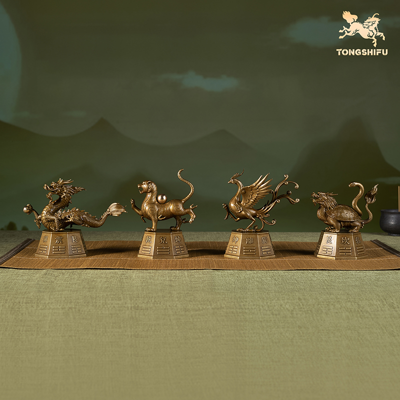 铜师傅《青龙》《白虎》《朱雀》《玄武》青铜摆件 家居装饰品