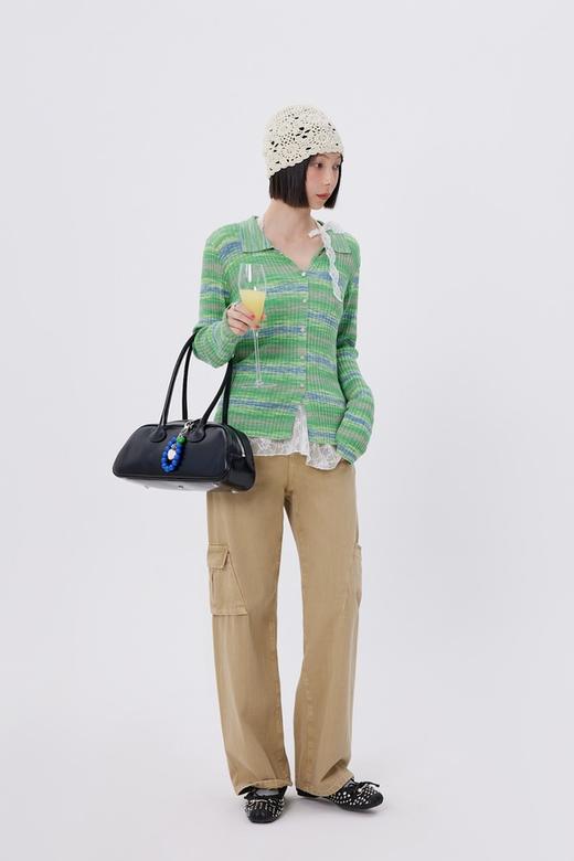 LNNNS 时尚渐变彩色修身显瘦针织上衣 21837 商品图2