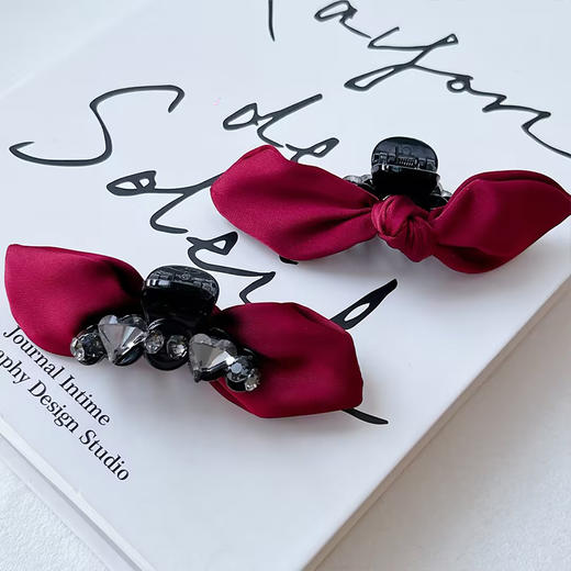 简约蝴蝶结鸭嘴夹刘海夹前额碎发夹侧边夹发卡对装抓夹ZY-纪念日百货门店同款169150670 商品图2