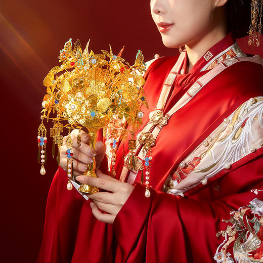 【故宫礼品】百喜相逢金属手捧花新婚结婚订婚礼物送新娘新人实用 商品图3
