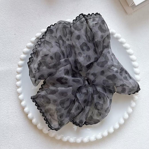 辣妹发绳春秋季网纱豹纹大肠发圈女蓬松头花丸子头皮筋马尾发圈ZYXD-纪念日百货门店同款168643587 商品图3