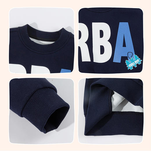 贝贝怡童装男童套头卫衣春秋款酷风男孩衣服中大童圆领洋气上衣ZB1FS034 商品图7