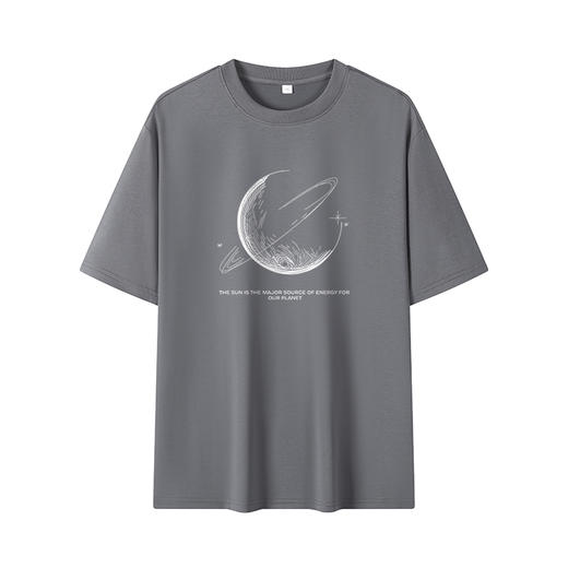 GXG男装【100%棉】夏季时尚星球图案户外运动百搭男士圆领短袖T恤K&C 商品图9