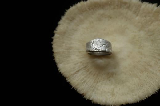 CHEZ BOQUE 覆盖系列原创手工925银皮革肌理戒指《蟒》 商品图6