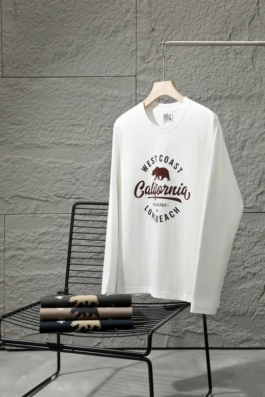 北极熊系列印花 100%棉 休闲长袖T恤 商品图1