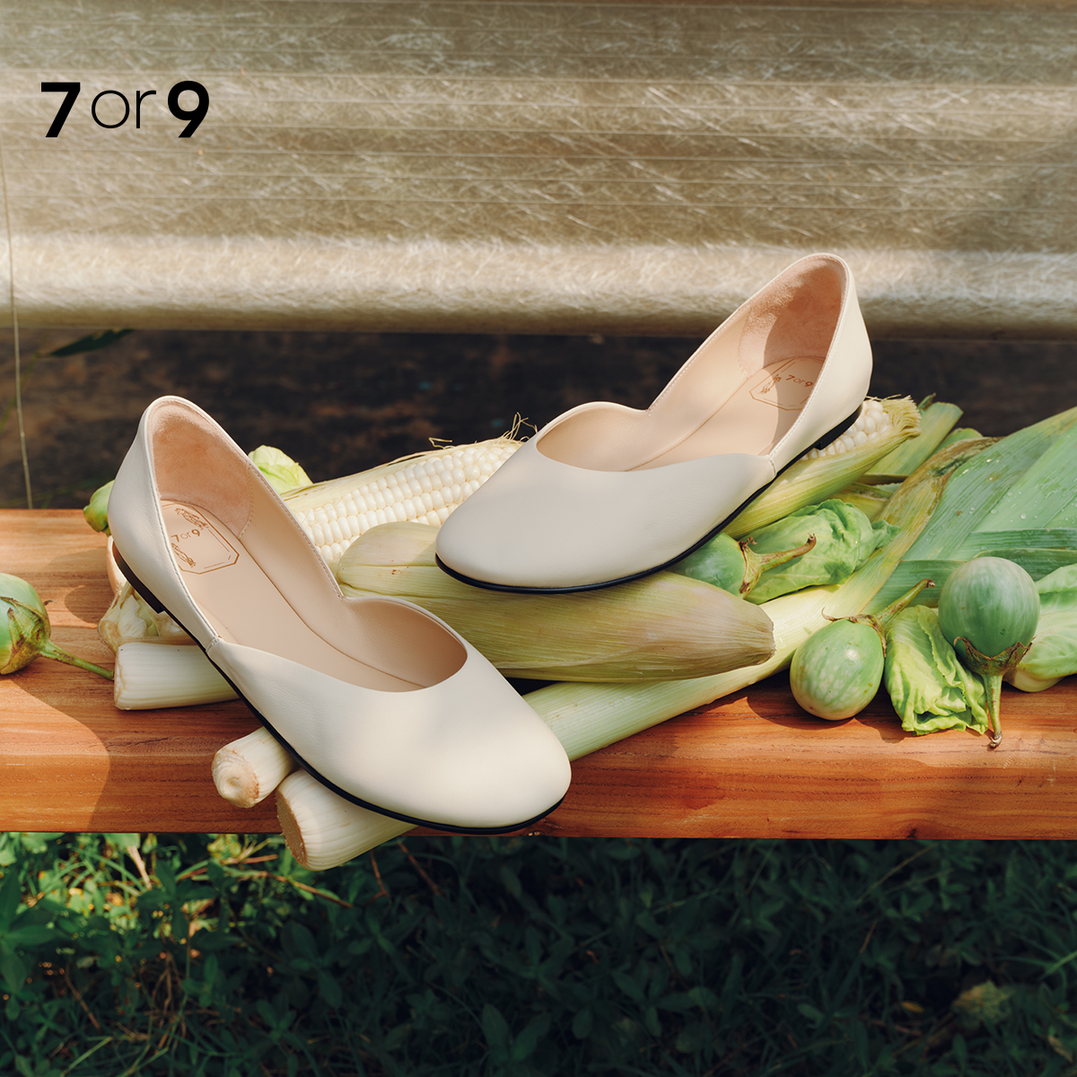 7or9裸感系列轻盈平底单鞋新款白柠