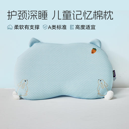 多喜爱 嘟比乐园慢回弹儿童记忆枕（婴儿粉）（宝宝蓝） 商品图8