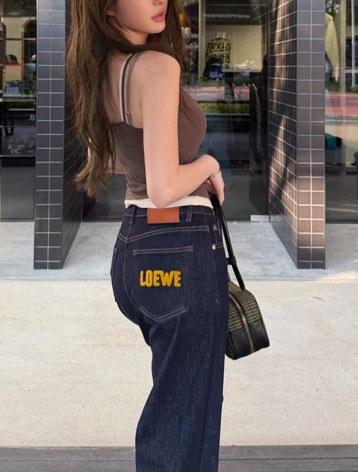 女款弹力高腰直筒牛仔裤长裤la014 商品图3