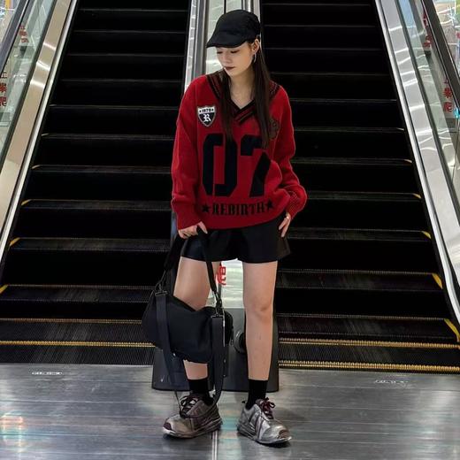 NCV领大字母毛织上衣51030（红）冬季 254011730321 商品图1