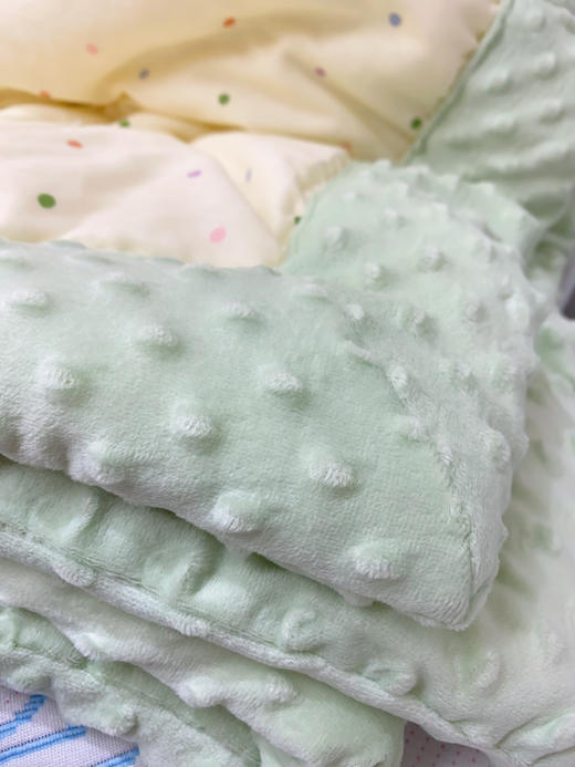 松植屋A类母婴级双层纱豆豆绒儿童安抚豆豆被宝宝新生儿被子午睡小盖被 商品图10