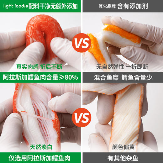 阿拉斯加鳕鱼蟹柳棒 | 阿拉斯加鳕鱼含量≥80%！蟹肉纹理 丝丝分明 天然鲜甜无腥味 低脂肪高蛋白 商品图2
