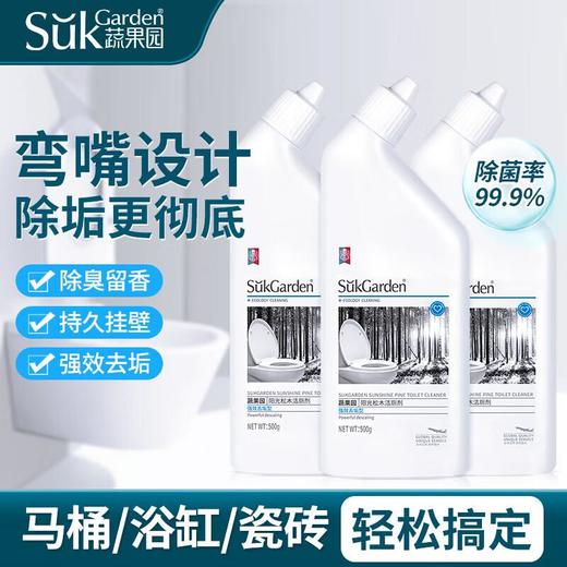 蔬果园阳光松木洁厕剂强效去垢型500g*3瓶 商品图0