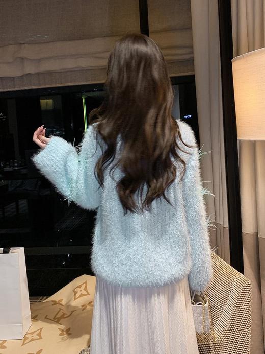 张心子【蓝色雪山】秋冬氛围感仙气马海毛毛衣 U2511117 商品图7