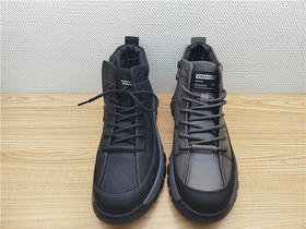 豪行冬季新款13451330牛皮时尚户外休闲高帮加厚男鞋