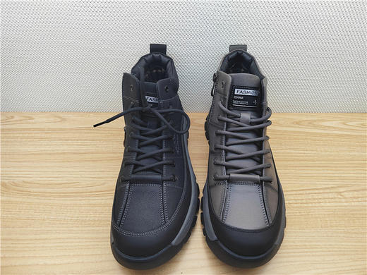 豪行冬季新款13451330牛皮时尚户外休闲高帮加厚男鞋 商品图0