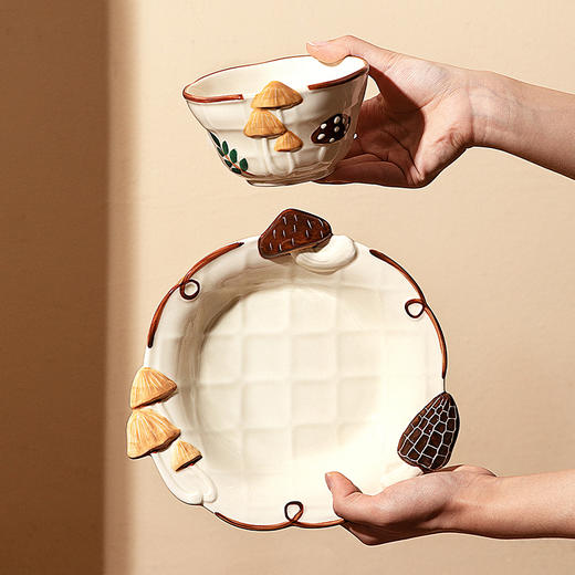 摩登主妇蘑古力餐具套装碗盘家用一人食礼盒闺蜜女生乔迁生日礼物 商品图1