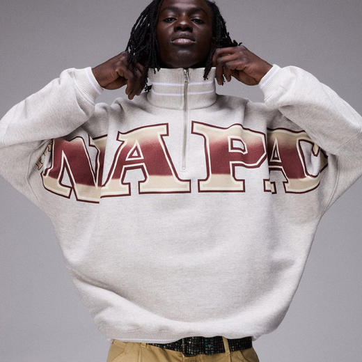 Napapijri 男士字母徽标印花混纺棉质长袖卫衣 灰色 NP0A8B384301 商品图4