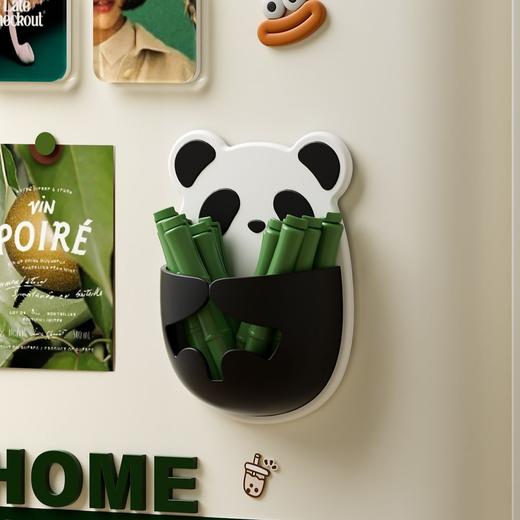 小型熊猫封口夹冰箱磁吸贴壁挂两选夹袋子零食防潮保险可爱密封夹 商品图5