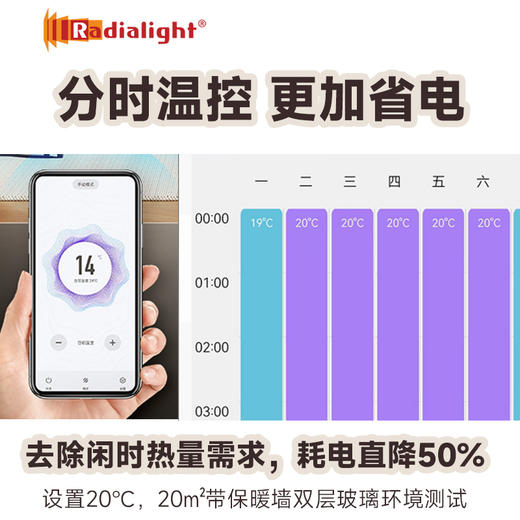 radialight取暖器家用节能省电立式暖风机速热恒温电暖气片NDLX 商品图1