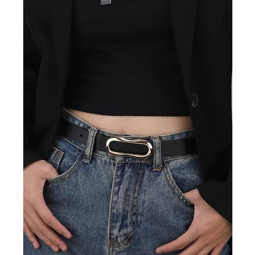 雀说 真皮金属扣腰带休闲皮带女ZK--175 商品图1