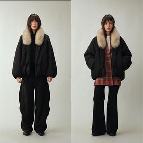 UMILAB｜星夜*索罗娜面料+新国标95白鹅绒+可拆卸狐狸毛领羽绒服F367W