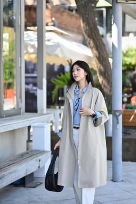 【高品质私服】【IC高密斜纹棉单排扣风衣】丝质手感，结构细腻，挺阔有型G1533-CC【无标出货 介意慎拍】