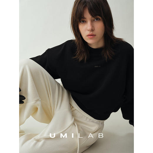 UMILAB｜适然*高克重纯棉自发热面料 内里磨毛宽松卫衣/松紧半裙E286W 商品图4