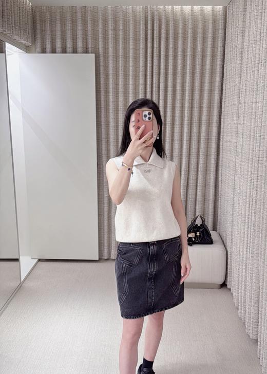 只可换码！不可退！香奈儿 25N Coco Neige滑雪系列 白色翻领蝴蝶结羊绒马甲（DQJ*MM） 商品图3