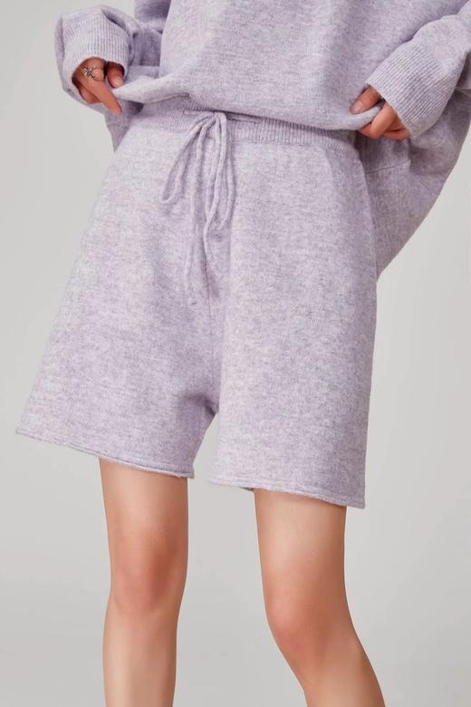 LNNNS 多巴胺紫色慵懒休闲针织短裤套装 21849 商品图2