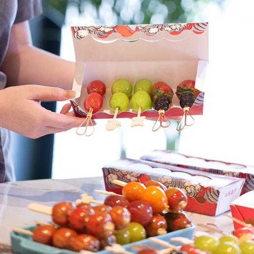 （100竹签+糯米纸+包装袋）冰糖葫芦串签一次性竹签 家用网红迷你糖葫芦专用签制作材料工具 商品图2