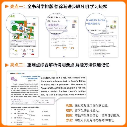 2026春通成学典小学语文小学英语阅读组合训练一二三四五六下册年级任选人教版教材同步练习阅读专项训练 商品图2