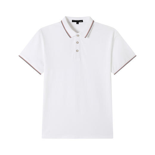 GXG男装夏季舒适透气快速导汗撞色拼接袖口经典翻领Polo衫K&C 商品图2