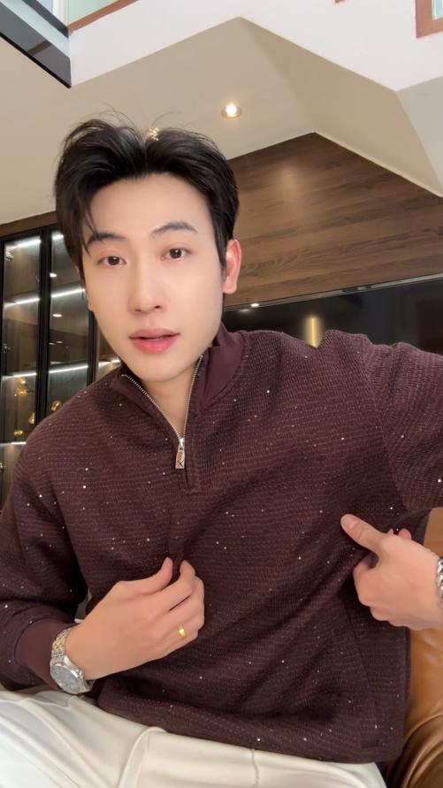 9553SDSA男士秋冬新款痞帅男装美式复古亮片半拉链立领卫衣百搭宽松潮 商品图0