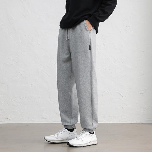 GXG男装25秋季时尚弹力松紧腰抽绳垂感亲肤束脚裤男式休闲长裤K&C 商品图9