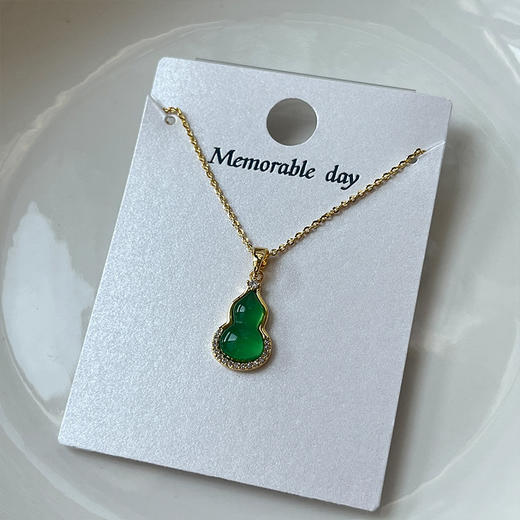 韩版女时尚小葫芦吊坠网红气质锁骨链项链-纪念日百货门店同款167897278 商品图4