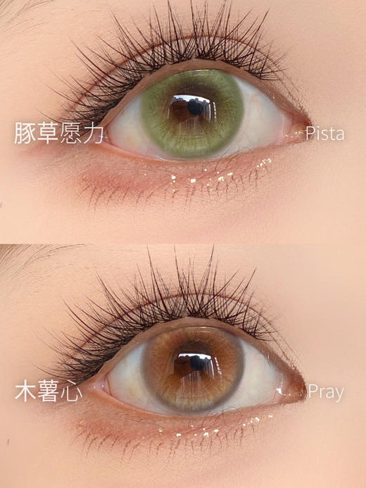 kira日抛 豚草愿力 绿/木薯心 棕 14.2mm 日抛无售后！！ 商品图0