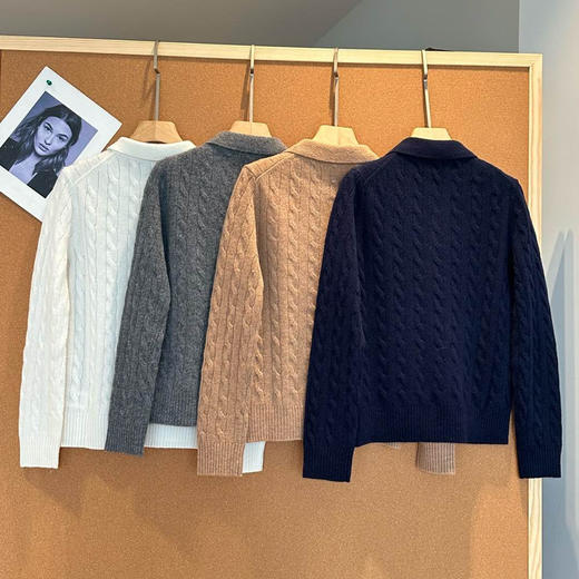 RL拉夫劳*polo绞花翻领套头毛衣101006 商品图2