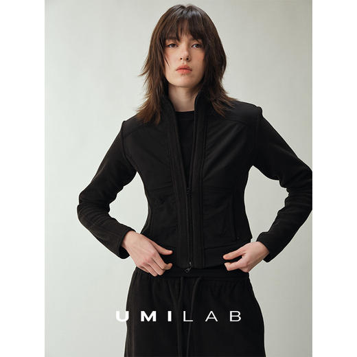 UMILAB｜霜刃*暖核塑形sk*ms同款摇粒绒柔软锁温立裁修身显瘦上衣E285W 商品图0