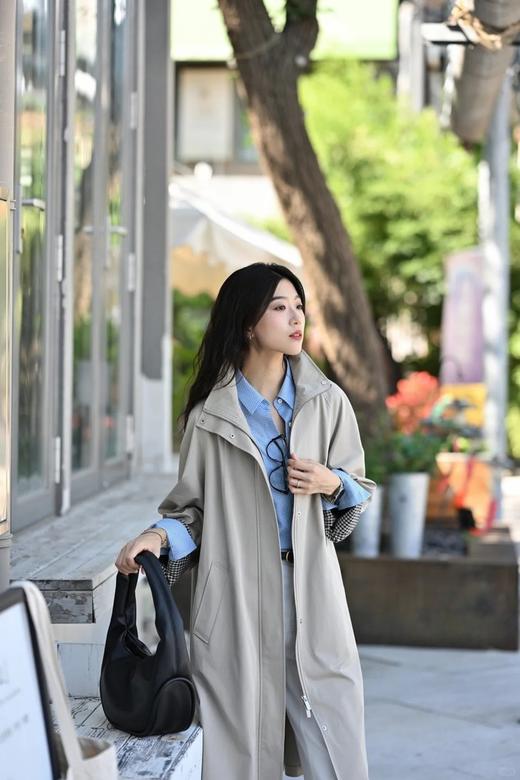 【高品质私服】【IC高密斜纹棉单排扣风衣】丝质手感，结构细腻，挺阔有型G1533-CC【无标出货 介意慎拍】 商品图1