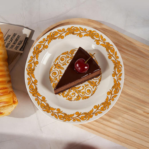 物兮物 马约里卡系列 拜占庭纹样 陶瓷盘-雅金环蔓 商品图1