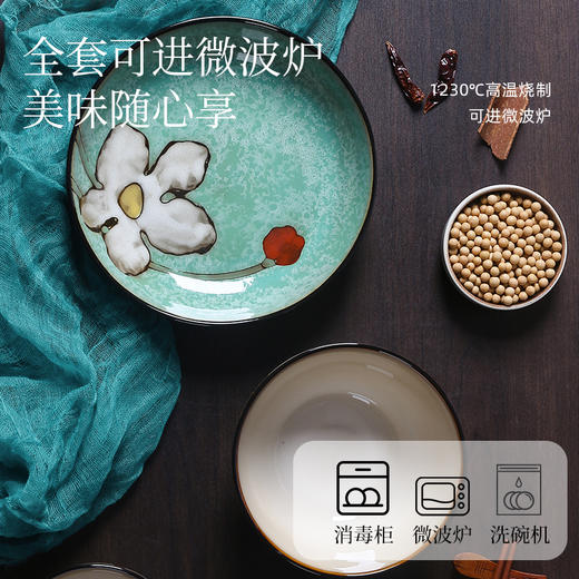 窑变釉复古餐具（韩式浅绿） 商品图2