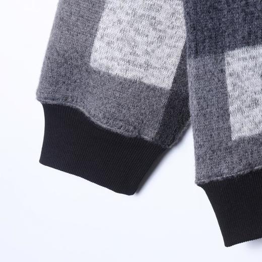 26WY55SDSA男士秋冬新款痞帅男装时尚简约撞色格子半拉链立领连帽卫衣 商品图4