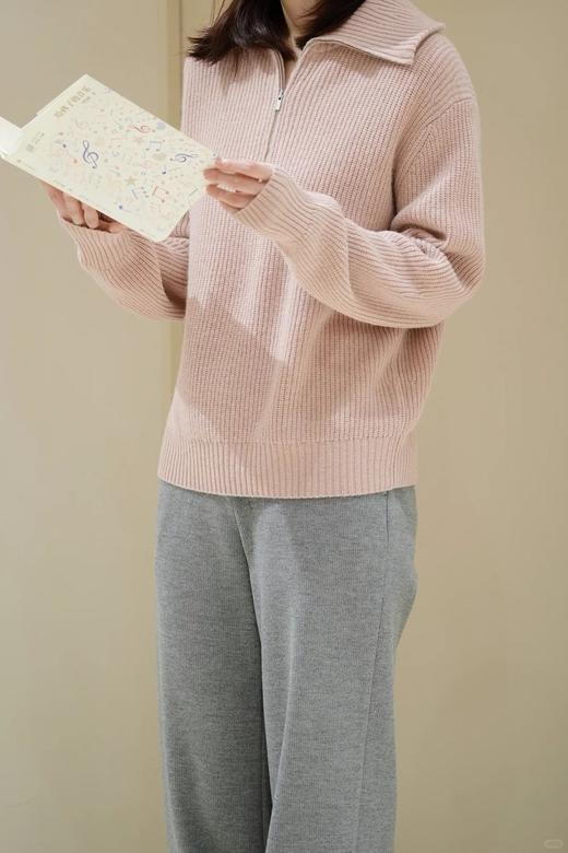 【高品质私服】【IC粉色半拉链套头针织衫】甄选来自高原的珍贵牦牛绒，兼顾温暖与造型感G1646-CC【无标出货 介意慎拍】 商品图1