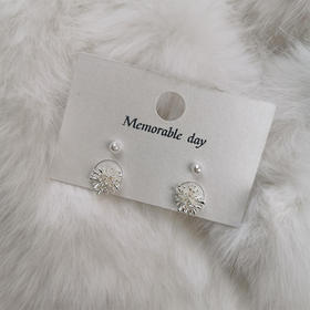 银色高级感银针气质耳钉组合纪念日百货门店同款163594261