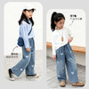 贝贝怡童装儿童牛仔裤宽松舒适弹力女童长裤2026春季新款休闲裤子ZB1FK019 商品缩略图4