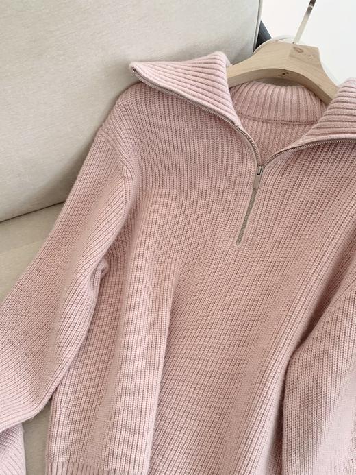 【高品质私服】【IC粉色半拉链套头针织衫】甄选来自高原的珍贵牦牛绒，兼顾温暖与造型感G1646-CC【无标出货 介意慎拍】 商品图8