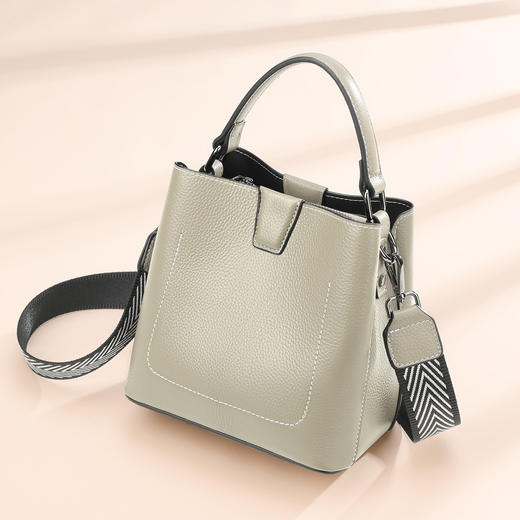 6945093831886 【人气爆款】【头层牛皮】贝尔小包包手机包水桶包单肩斜挎包真皮女包 商品图2