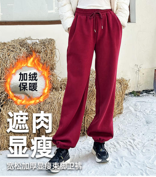 壁虎瑜伽【2601CK493】 宽松加厚显瘦束脚卫裤子（5天发货） 商品图0