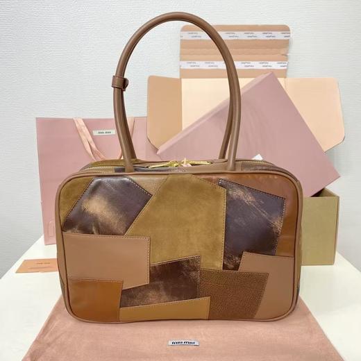 缪缪 新品拼接公文包 小/大号 （LZ） 商品图2